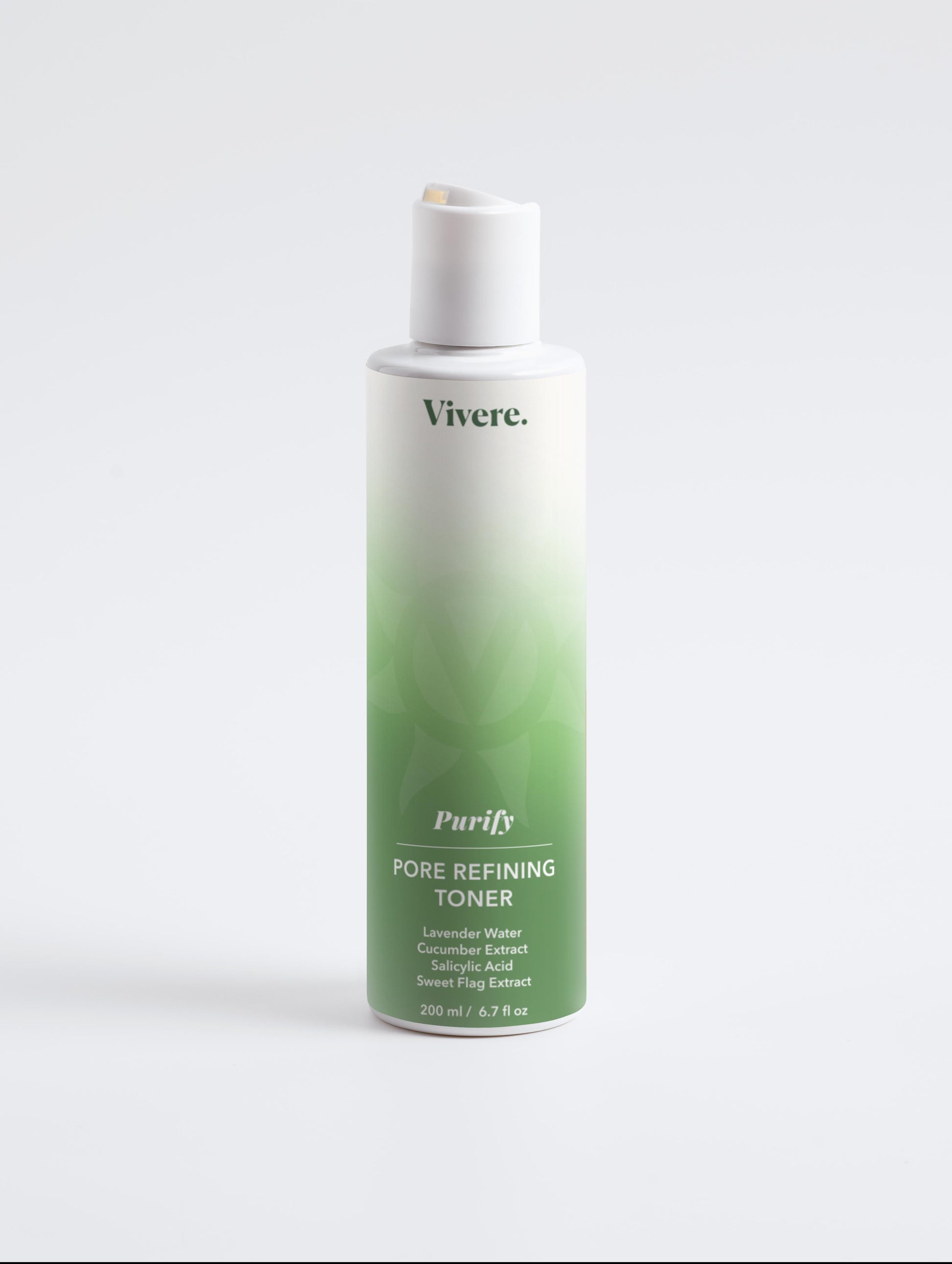 Vivere pore refining toner bottle on a white background